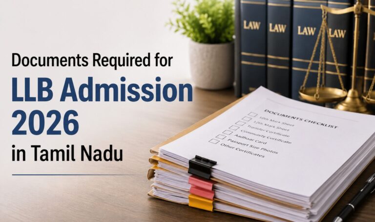 Documents Required for LLB Admission 2026 in Tamil Nadu