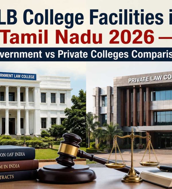LLB College Facilities in Tamil Nadu 2026 — Government vs Private Colleges Comparison